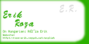 erik roza business card